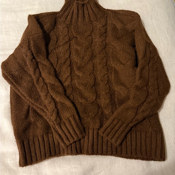 En Saison Rich Brown Knit Top - Picture 1 of 8